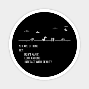 You are offline dinasour pixel game Magnet